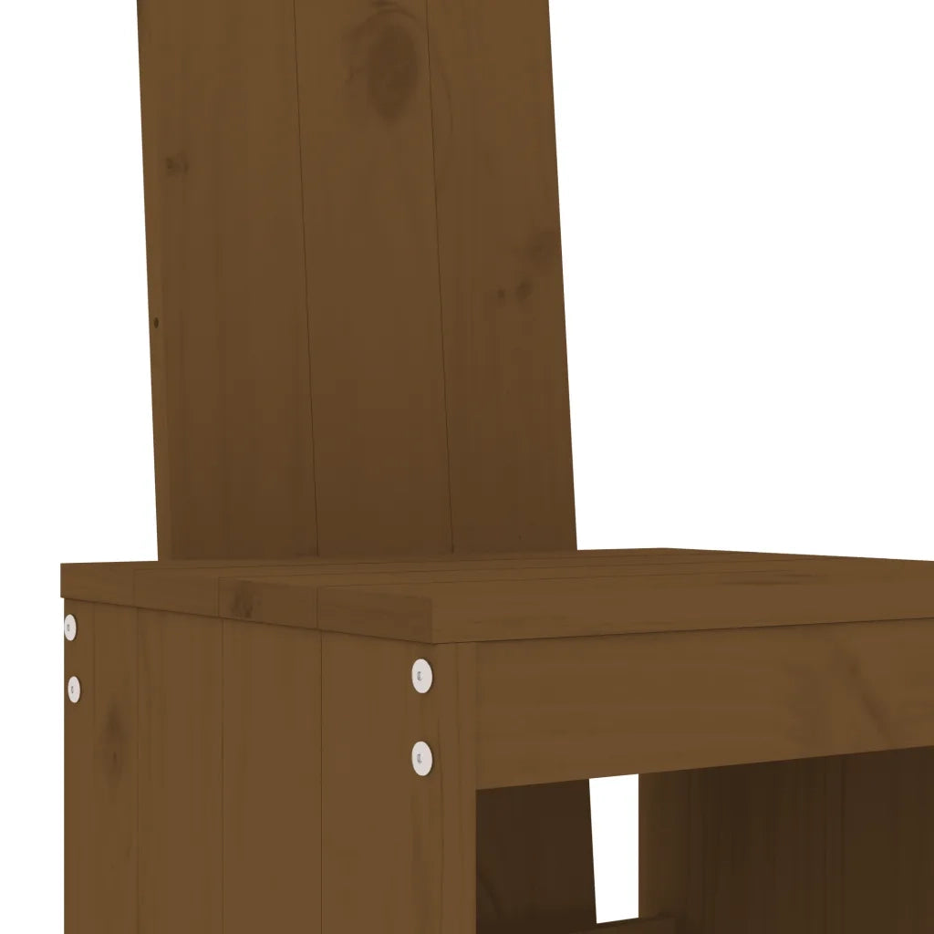 Sgabelli 2 pz Marrone Ambra 40x42x120 cm Legno Massello di Pino 825355