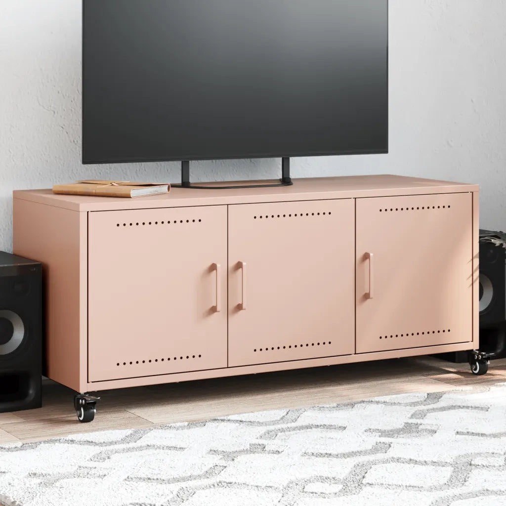 Mobile TV Rosa 100,5x39x43,5 cm in Acciaio 846645