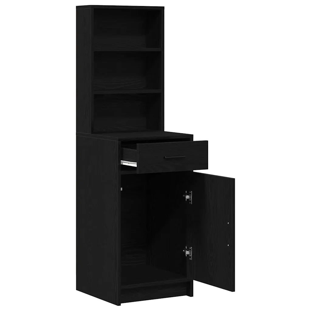 Credenza Rovere Nero 40 x 40,5 x 135 cm Legno multistrato 865074