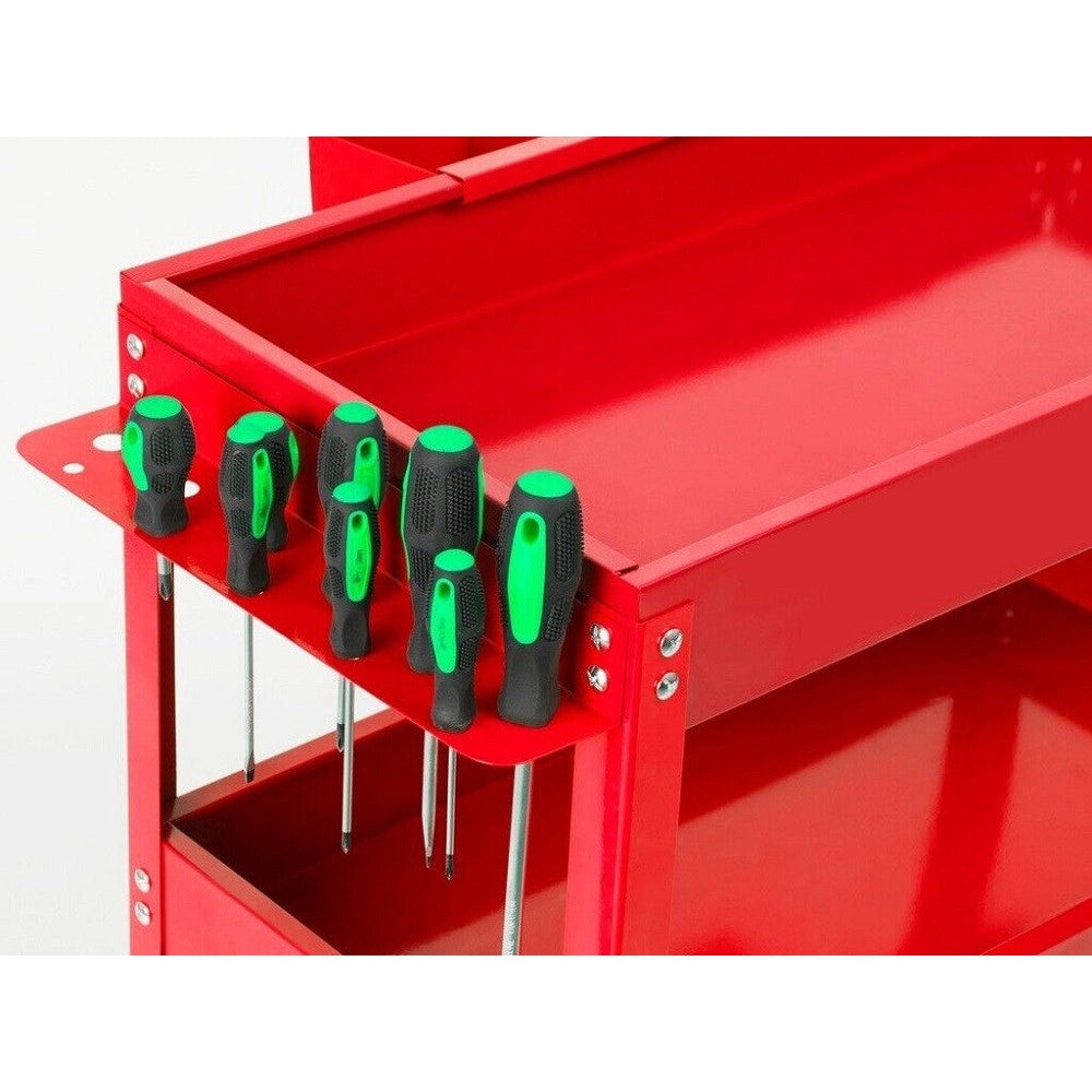 Trade Shop - Carrello Per Attrezzi Da Officina Portautensili 3 Ripiani Con 4 Ruote 89824 -
