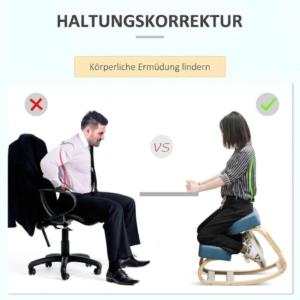Sedia ergonomica ¨C zephmum ¨C blu, legno di betulla, 120 kg