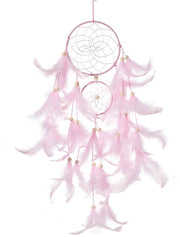 Decorazione per parete in forma di gong da vento con doppio anello e piume, ideale come regalo per Natale, anniversari e come dono quotidiano.