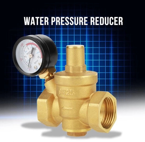 Regolatore di pressione idrica - Regolabile - Flessibilità - Regolatore di pressione per acqua di rubinetto - Interruttore di controllo di pressione - Massimo 16 kg/cm² - Progettazione shock-resistente