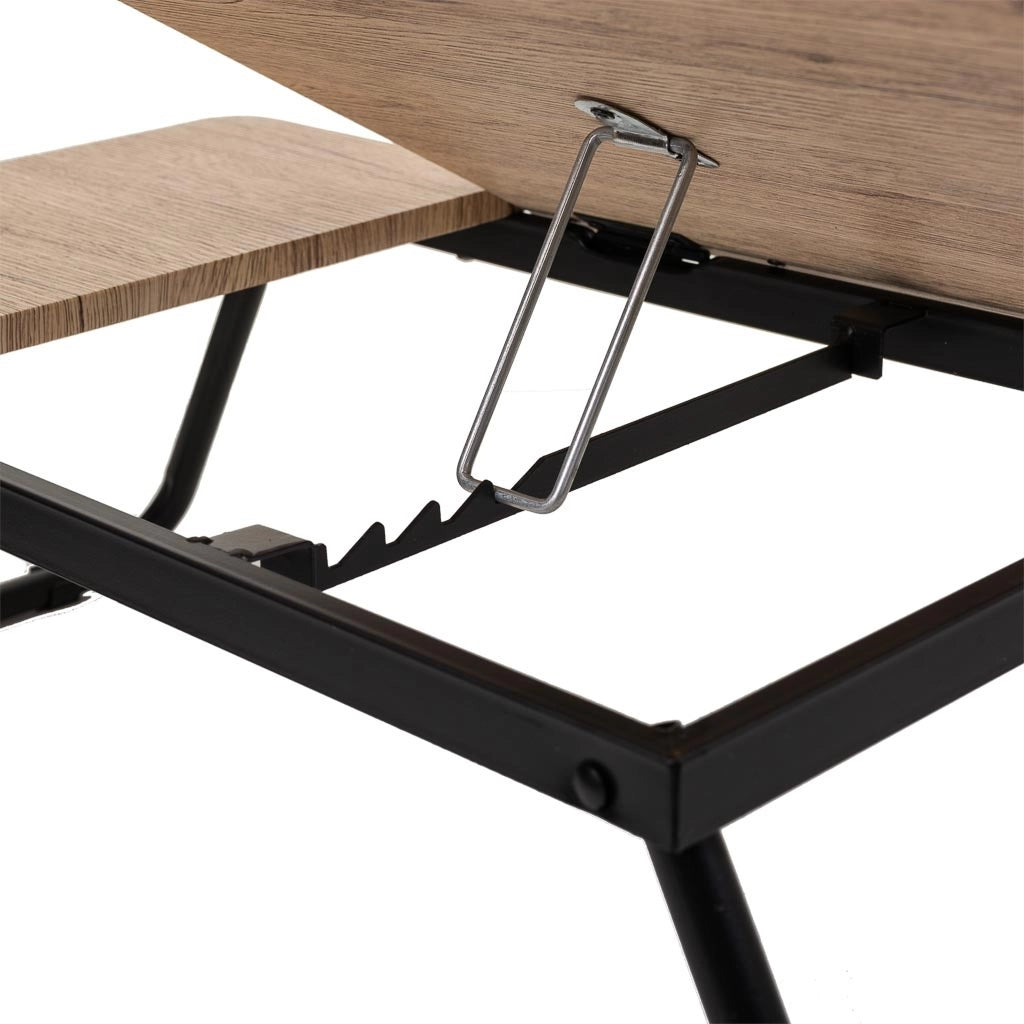 Tavolo scrivania pieghevole marrone 61x35,5x20h