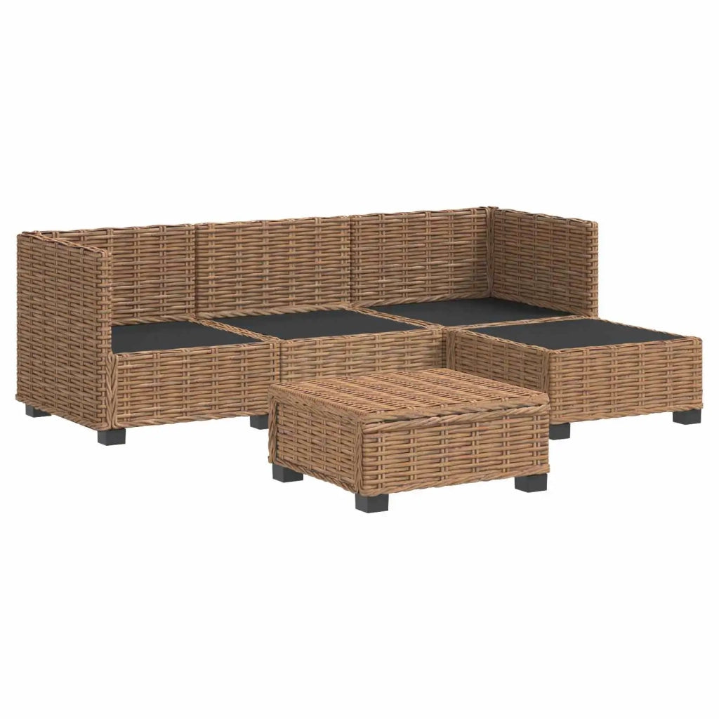 5 pz Set Lounge in Rattan con Cuscini GENDT Rattan naturale 3429848