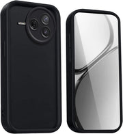 Telefoonhoesje con protezione shock con fodera in silicone e bordi rialzati - Nero - Adatto per Xiaomi Poco F7 Pro