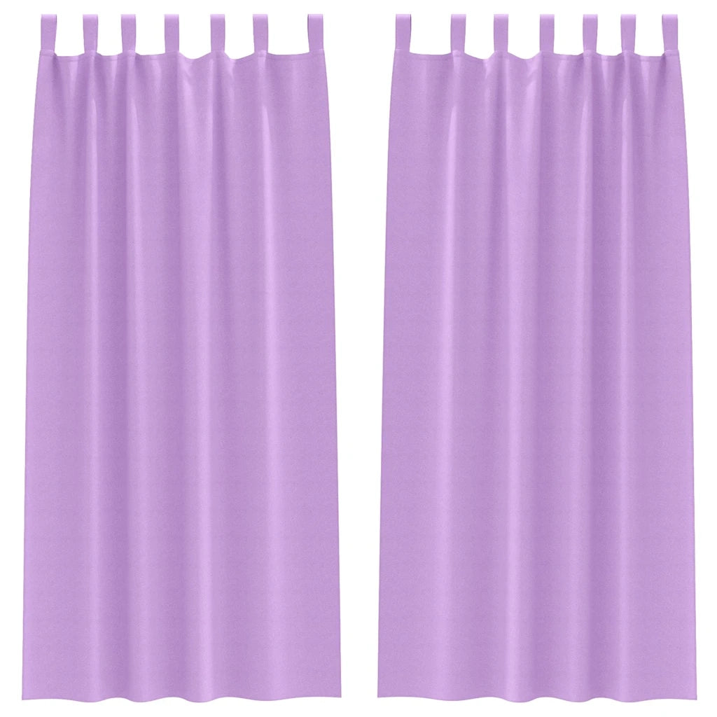 vidaXL Tende con tende 2 pcs Viola Poliestere