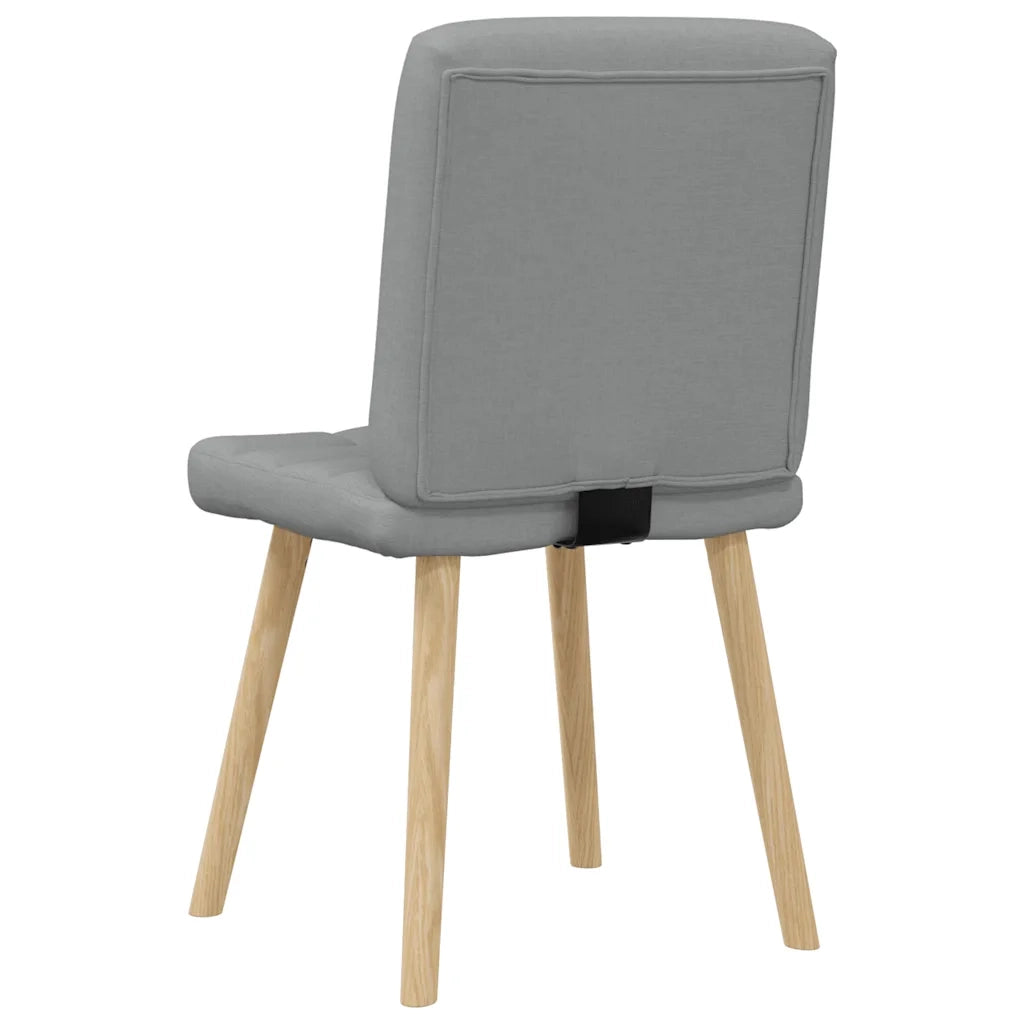 Sedie da Pranzo 6 pz Grigio Chiaro in Tessuto