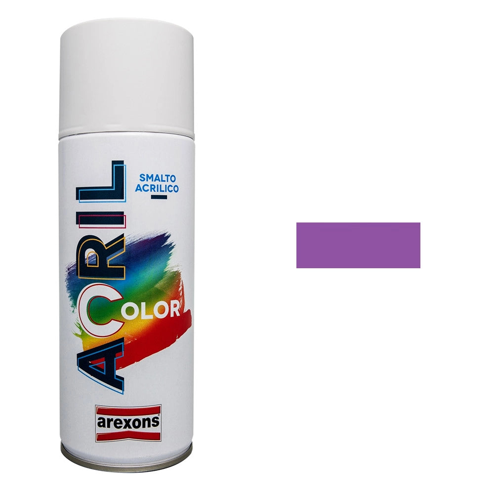 Smalto Spray Acricolor Vernice Acrilica per Metallo Legno Muro Interno Esterno Colore: Lilla Blu