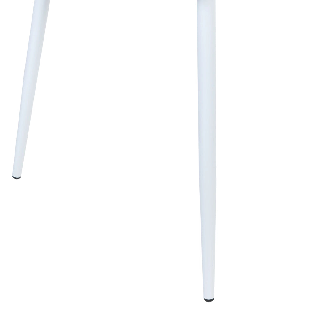 Set di 2 sedie da pranzo grigio sintetico sedile in legno chiaro gambe in metallo aperto netto indietro moderno soggiorno stile scandinavo