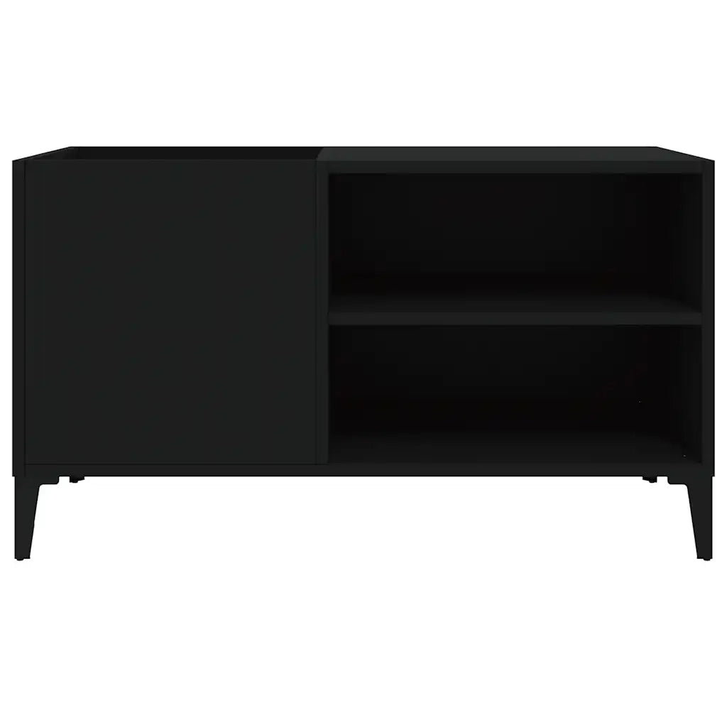 Mobile Porta Dischi Nero 84,5x38x48 cm in Legno Multistrato 831950
