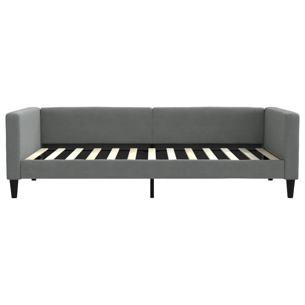 Letto da Giorno Grigio Scuro 100x200 cm in Tessuto 353989