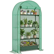 Serra da balcone con ripiani 4 livelli ¨C zephmum ¨C verde 105x45x160 cm