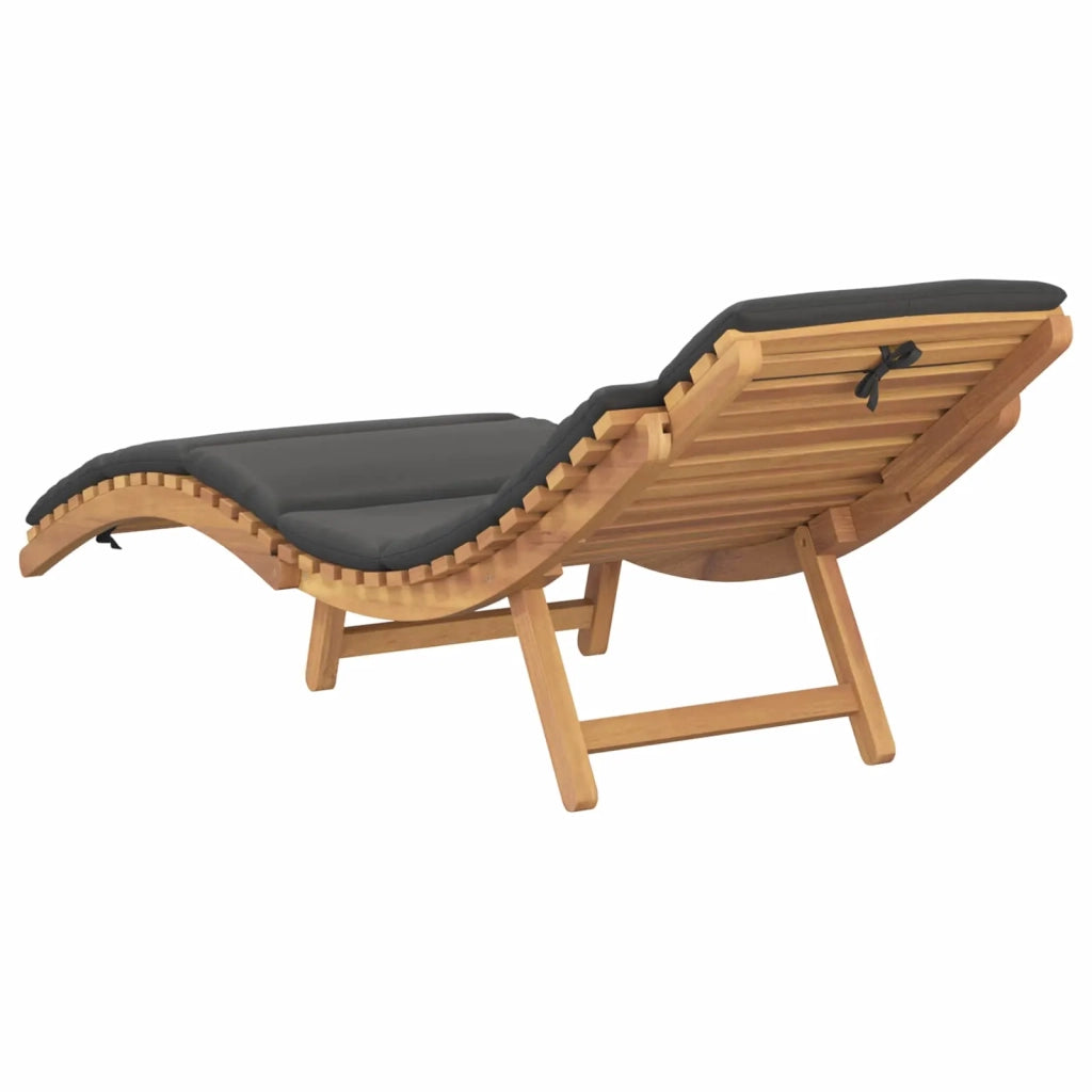 Lettino Prendisole | Sdraio da giardino | Lettino da sole da Giardino con cuscino Marrone 198 x 55 x 58,5 cm