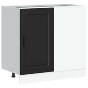 Pensile da cucina | Mobiletto da cucina "Porto" nero in legno ingegnerizzato