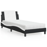 Giroletto senza Materasso Zadar Nero e Bianco 100x200 cm in Similpelle