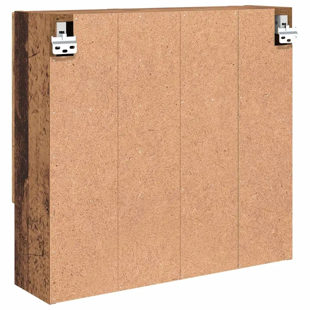 Mobiletto per specchio con porta Legno vecchio 59 x 17 x 55 cm