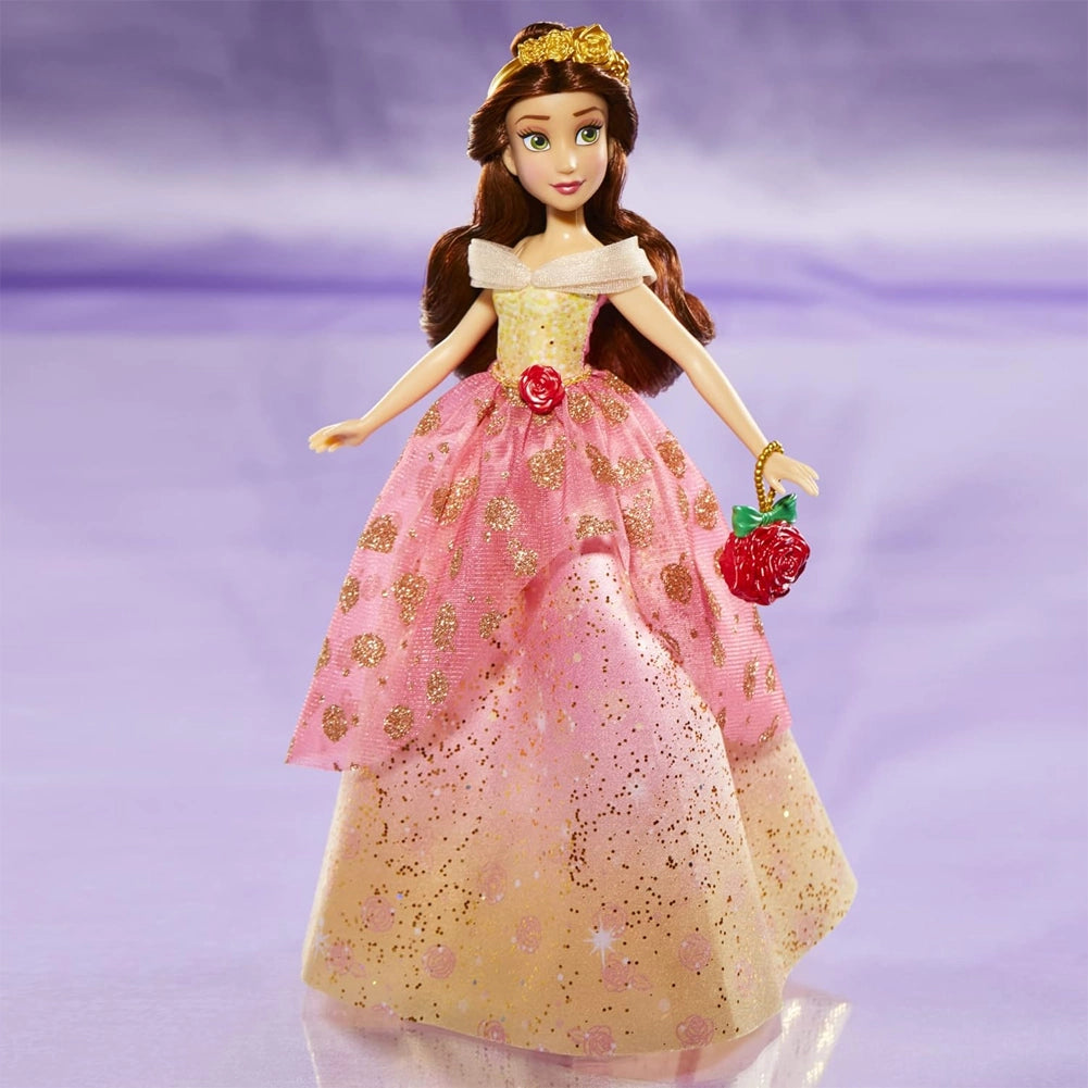 Disney Princess Life Bambola Belle Bella e La Bestia 7 Accessori Idea Regalo