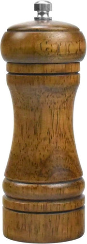 Molitore di Pepe e Sale Regolabile in Legno - Molitore Ceramico Manuale - Altezza 145 cm