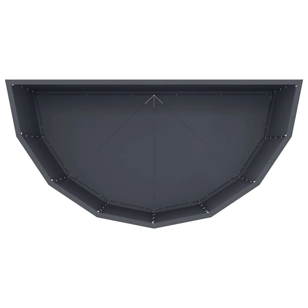 Fioriera Antracite 90 x 45 x 50 cm Acciaio