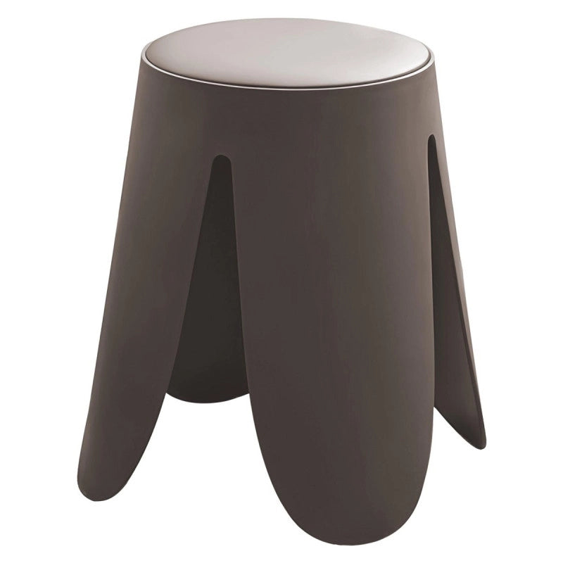 Set di 6 Sgabelli Johnny In Pp+pu Tortora Ø 45x H45 Cm