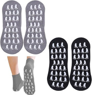 Slip Non Aderen per Yoga Pilates Fitness Ginnastica - Grigio Nero - Taglia X-Large - Pacchetto da 2