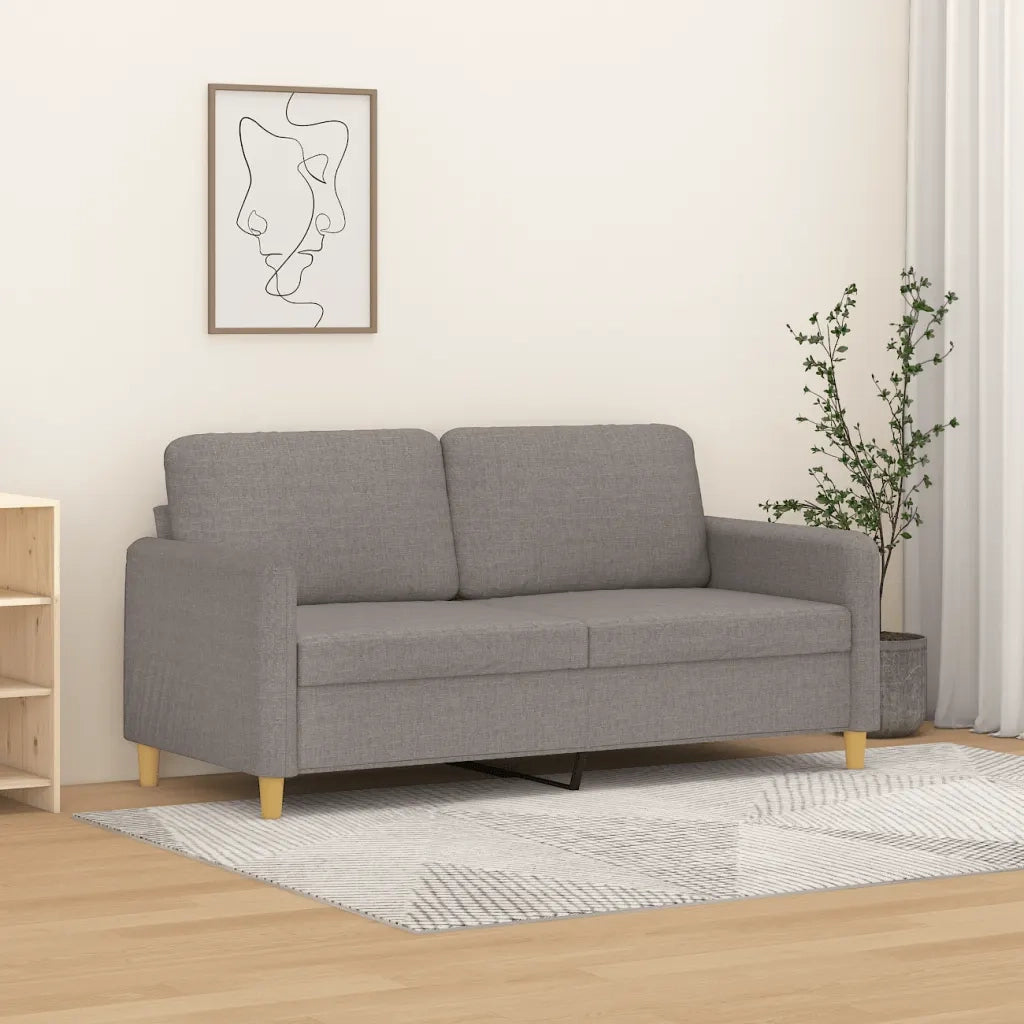Divano | Divano da soggiorno | Sofa a 2 Posti Tortora 140 cm in Tessuto