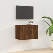 Mobile Porta TV a Parete Rovere Marrone 57x34,5x40 cm 816623
