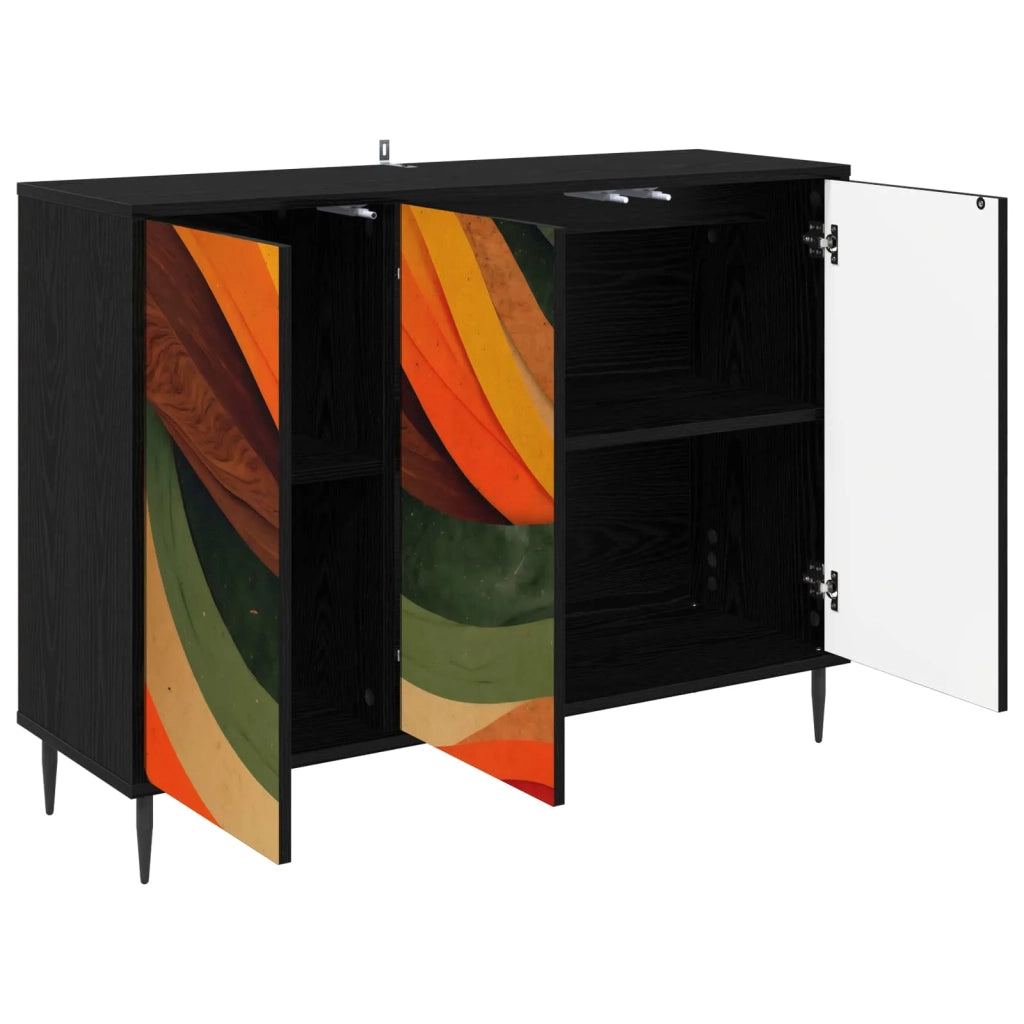 Credenza BONN Rovere Nero 102 x 33 x 76 cm Legno ingegnerizzato 8006981