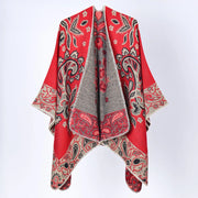 Nuovo scialle/sciarpa jacquard paisley versatile ed elegante per la primavera e l'autunno, scialle in cashmere double-face