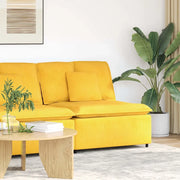 Modulo Centrale Divano Modulare con Cuscini Giallo Chiaro 100cm