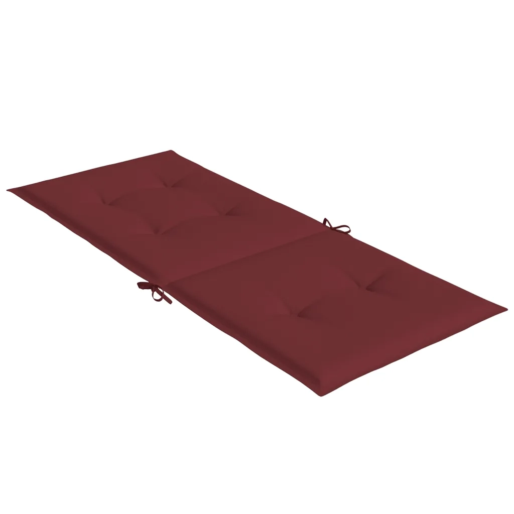 Cuscini Sedia Schiena Alta 2 Rosso Vino Mélange 120x50x4 cm 4002441