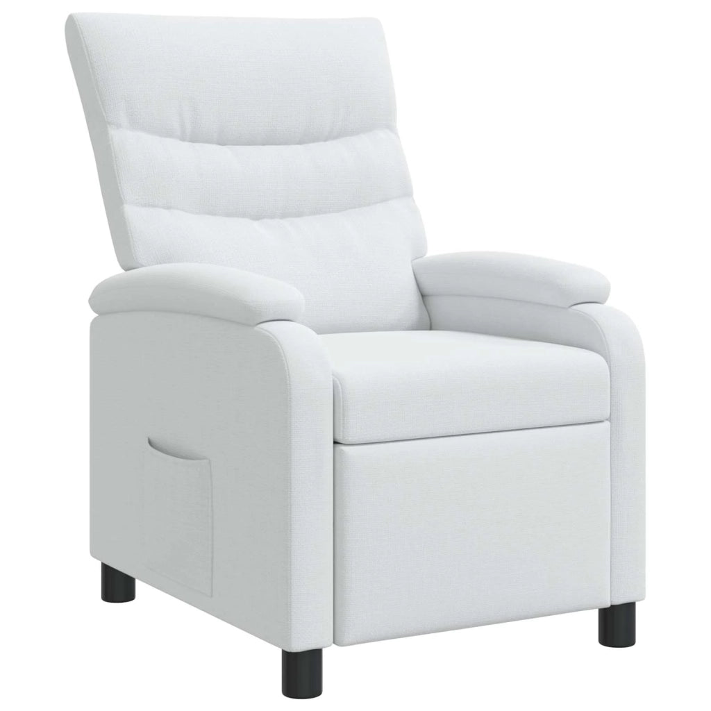 Divano Sedia-Poltrona reclinabile Bianco Tessuto 213369