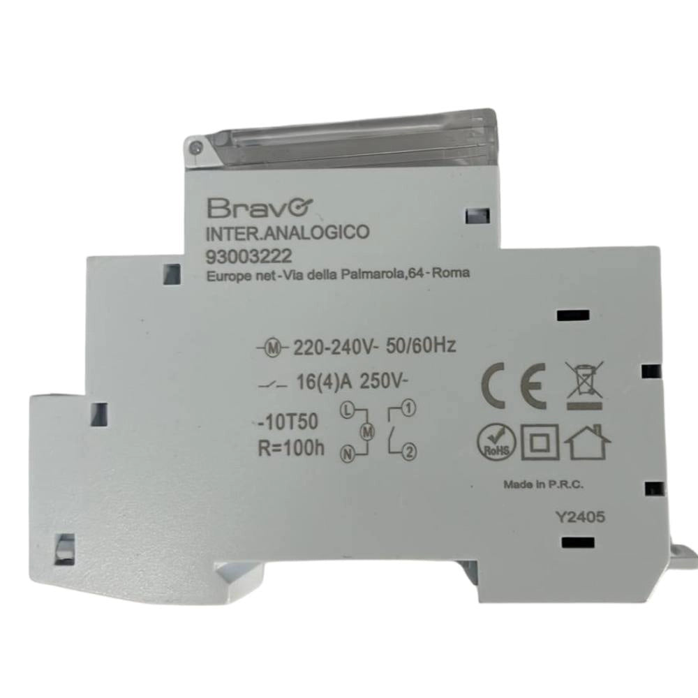 Interruttore orario analogico bravo 93003222 per guida din