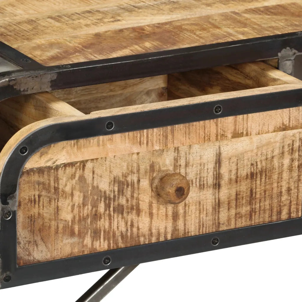 Credenza-Buffet-Armadio da cucina 120x30x75 cm in Legno Massello di Mango