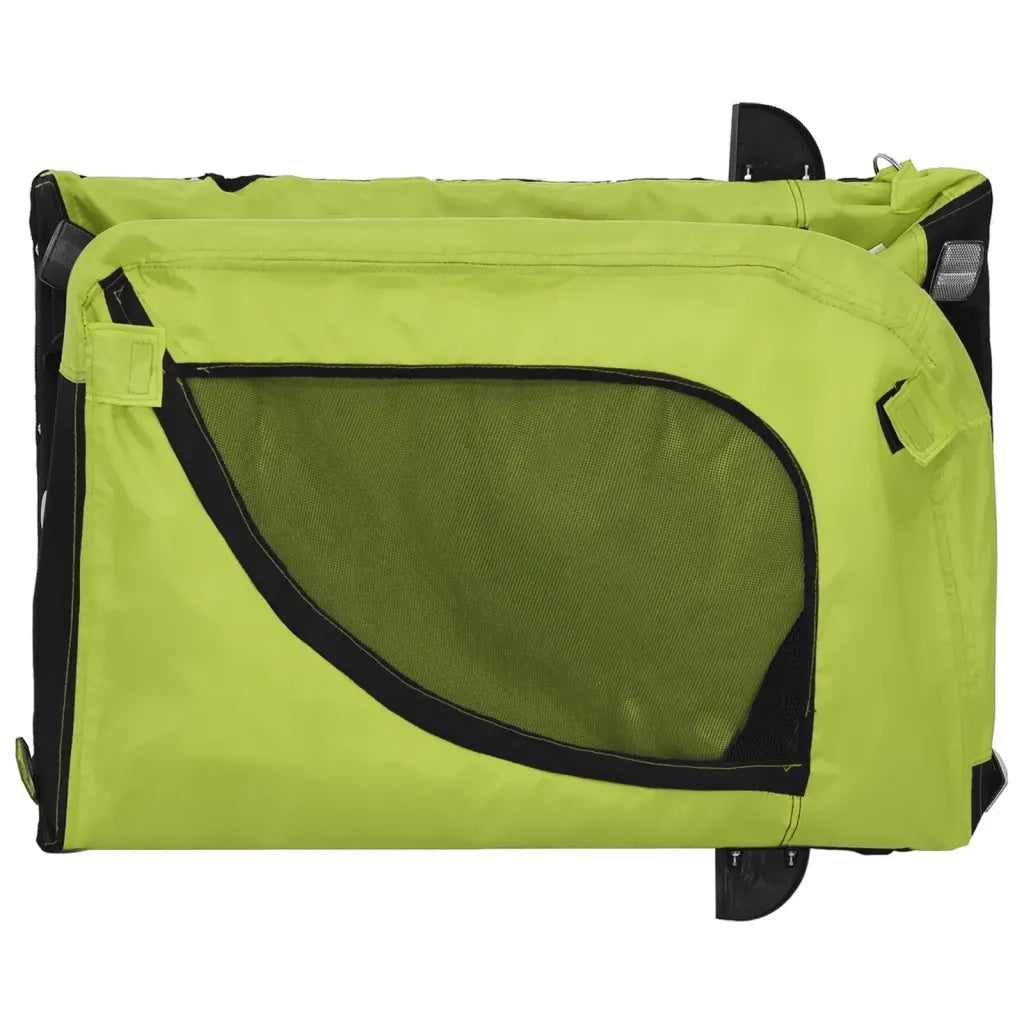 Rimorchio da Bici per Animali Verde e Nero Oxford e Ferro CFW7232817