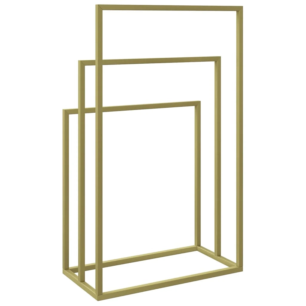 Portasciugamani da terra color oro 48 x 24 x 79 cm ferro 02_0005528