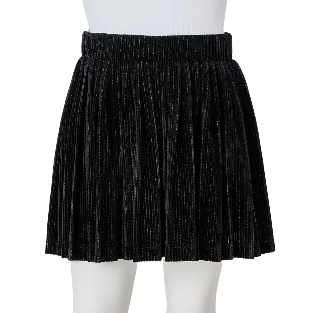 Gonna Plissettata da Bambina con Lurex Nero 128 CFW2626982