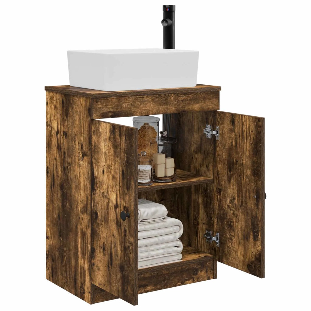 Mobile da bagno con lavabo Rovere Fumo 54 x 35 x 83 cm 890134