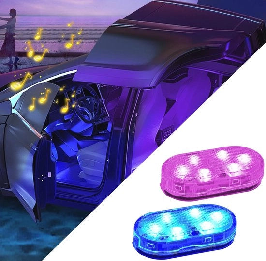 Illuminazione LED a LED per Interno Auto - Senza Fili, Ricaricabile e 7 Colori
