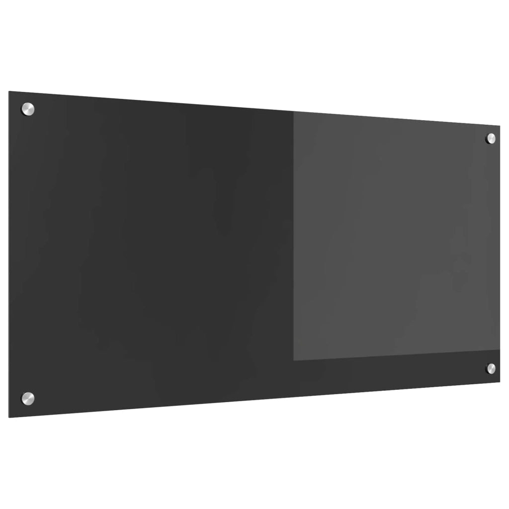 Paraschizzi per cucina 100 x 50 cm design moderno facile da installare isolato termicamente vetro temperato grigio scuro 02_0058457