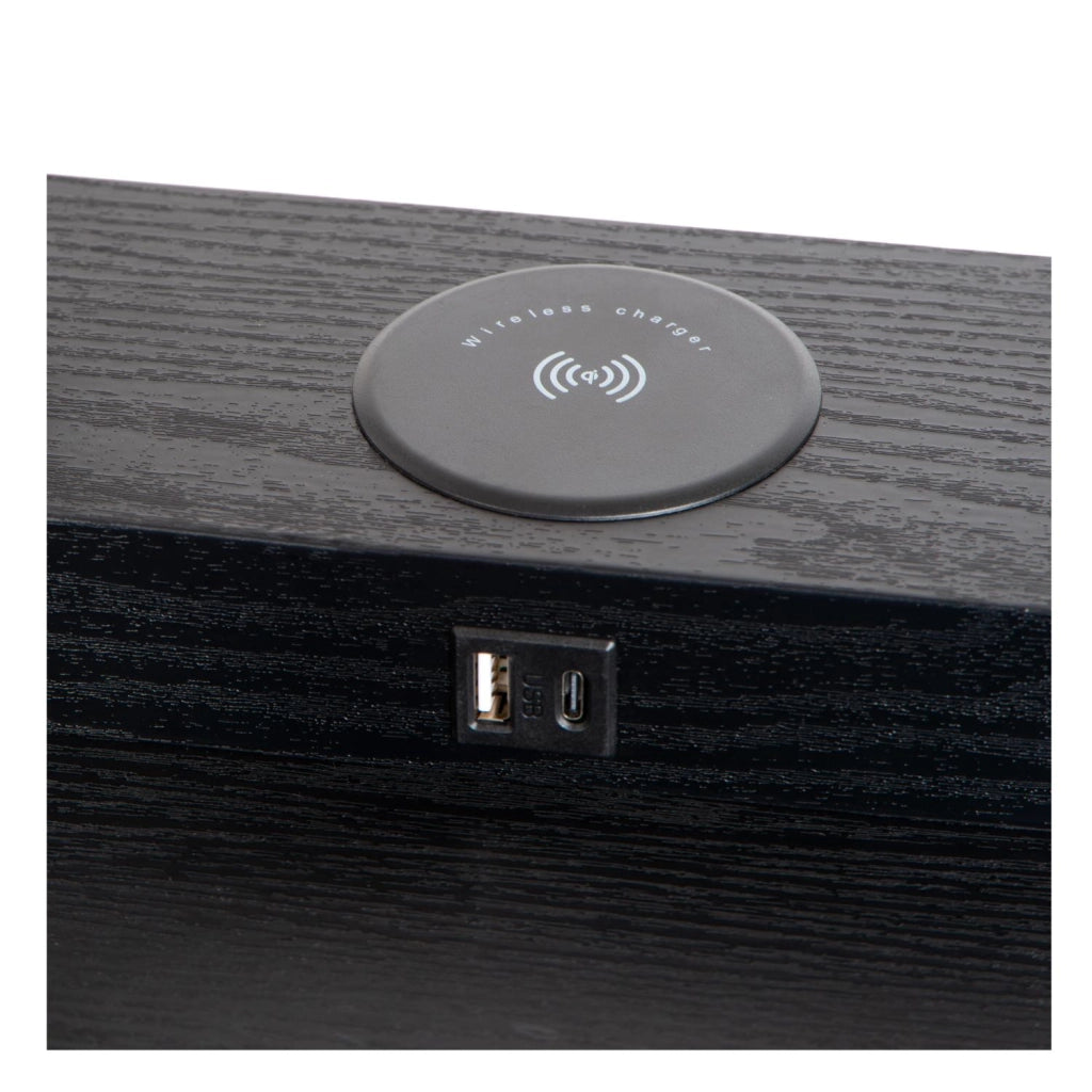 Lampada da terra MENNO Lucide E27 nero crema USB