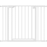 Cancello di Sicurezza per Bambini e Animali 76-103x76 cm Chiusura Automatica e Montaggio a Pressione Bianco