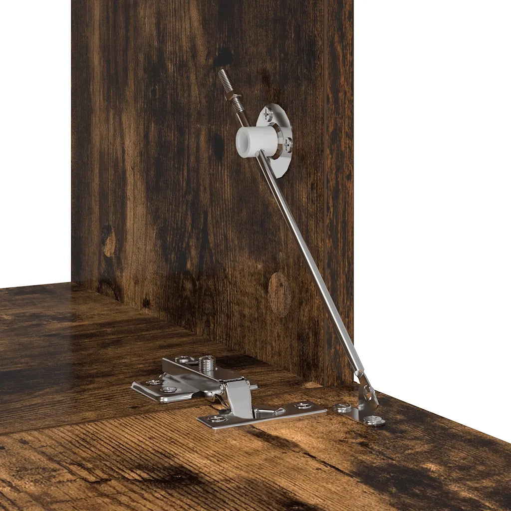 Set di Mobili Porta TV 4 pz Rovere Fumo in Legno Multistrato cod mxl 12128