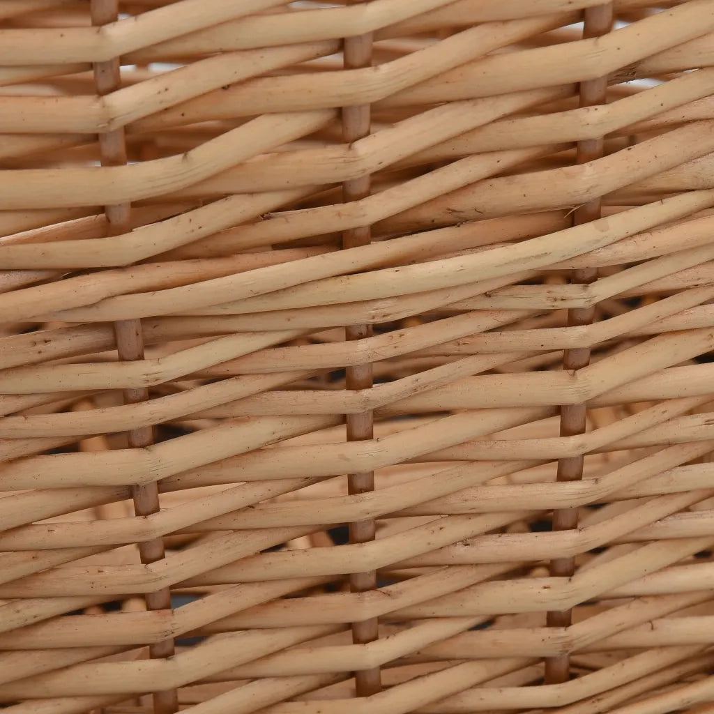 Cesta per Legna con Maniglie 56x40x28 cm Salice Naturale 286982