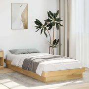 Struttura Letto Senza Materasso 75x190 cm in Legno di Rovere 851973