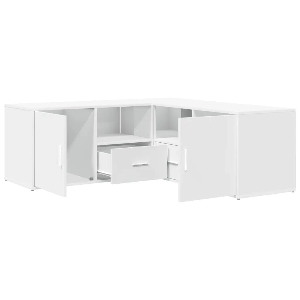 Mobile Angolare Bianco 200x40x45 cm in Truciolato CFW6086068