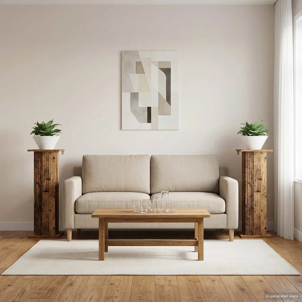 Supporto per piante 2 pcs Legno antico 30,5 x 30 x 80,5 cm 899777