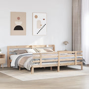 vidaXL Giroletto con Testiera 200x200 cm in Legno Massello di Pino