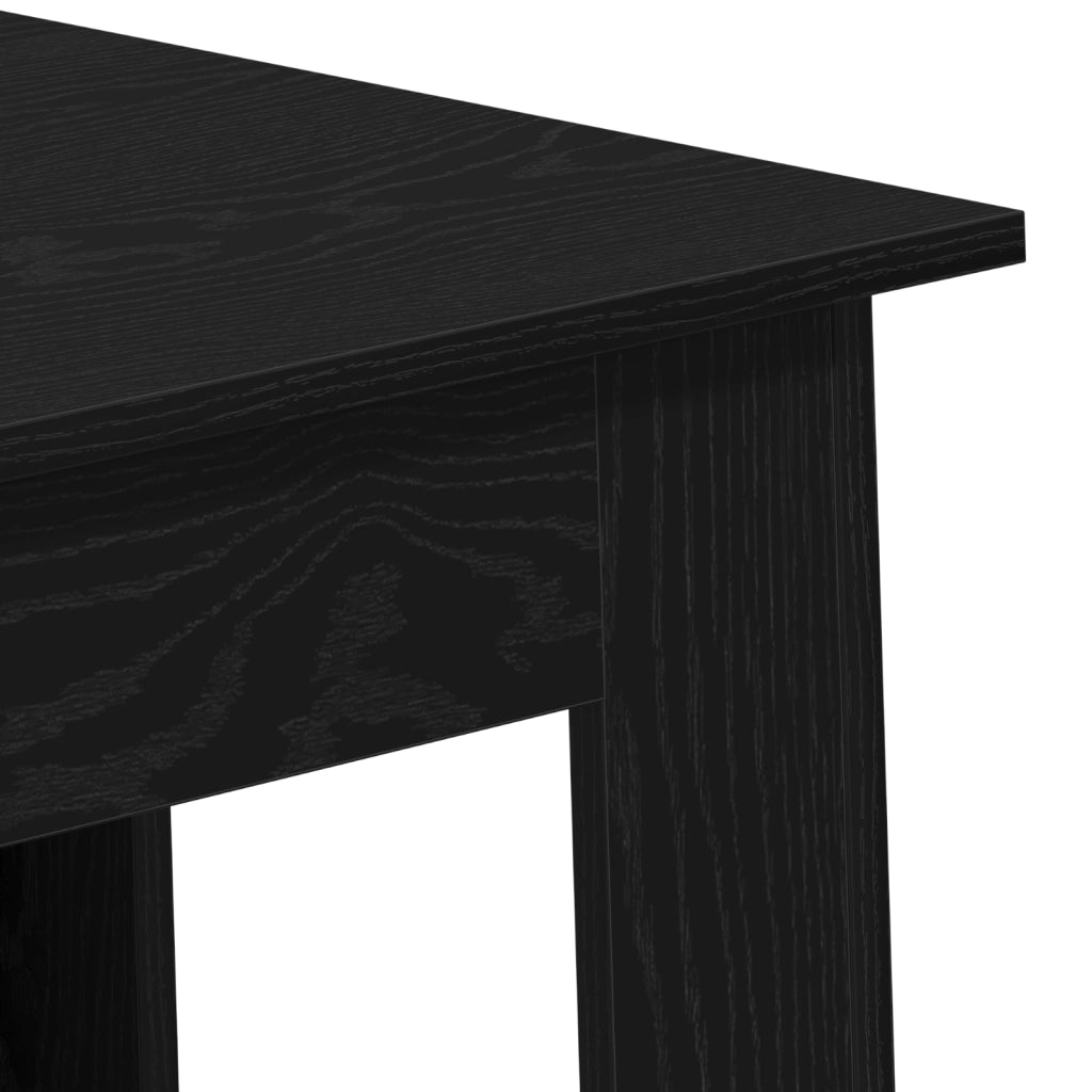 Tavolo da Bar con Ripiano - Rovere Nero, 102x50x103.5 cm, Realizzato in Legno Ingegnerizzato